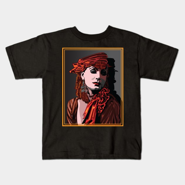 GRETA GARBO SWEDISH AMERICAN SCREEN ACTRESS Kids T-Shirt by Larry Butterworth